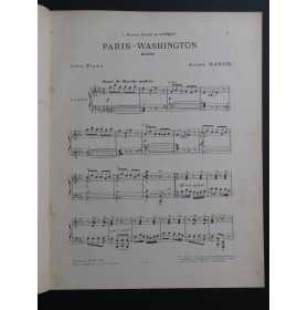 MARGIS Alfred Paris Washington Piano 1906