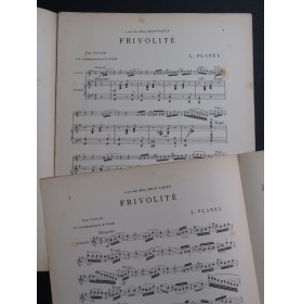 PLANEL L. Frivolité Piano Violon