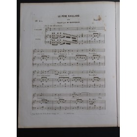 REBER Henri Le Père Gaillard No 4 bis Chant Piano ca1852