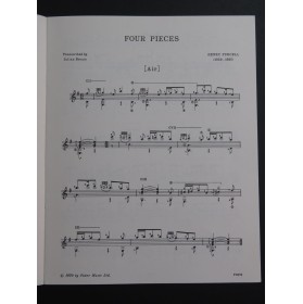 PURCELL Henry Four Pieces Guitare 1970