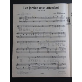 TRANCHANT Jean Les jardins nous attendent Chant Piano 1941