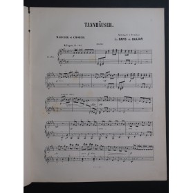 WAGNER Richard Tannhäuser Marche et Choeur Piano 4 mains ca1890