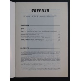 CAECILIA Chant Orgue Novembre Décembre 1984