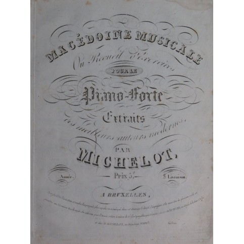 MICHELOT CZERNY MOSCHELES HUMMEL MAYSEDER Macédoine Musicale No 8 Piano ca1820
