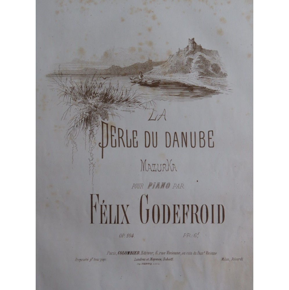 GODEFROID Félix La Perle du Danube op 104 Piano ca1860