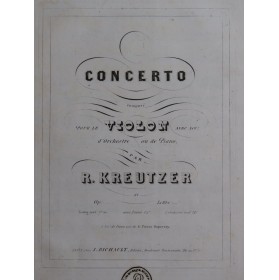 KREUTZER Rodolphe Concerto...