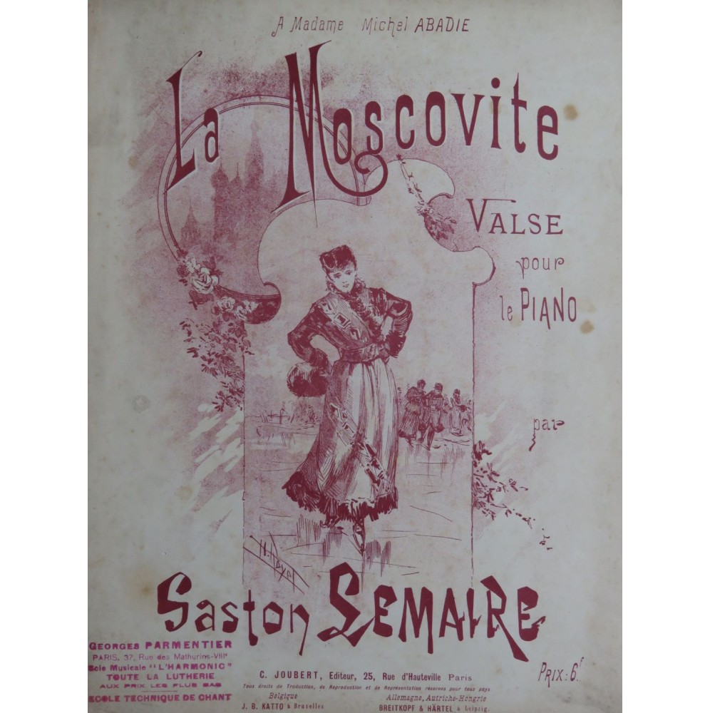 LEMAIRE Gaston La Moscovite Piano ca1900