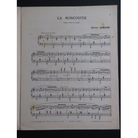 LEMAIRE Gaston La Moscovite Piano ca1900