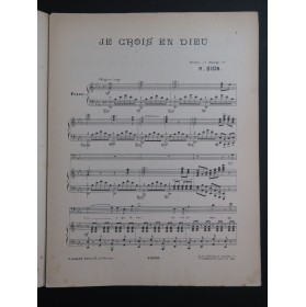 DION R. Je crois en Dieu Chant Piano