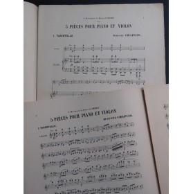 CHAPUIS Auguste Tarentelle Piano Violon ca1885