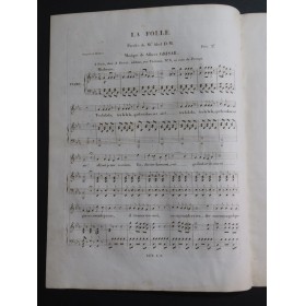 GRISAR Albert La Folle Chant Piano ca1840