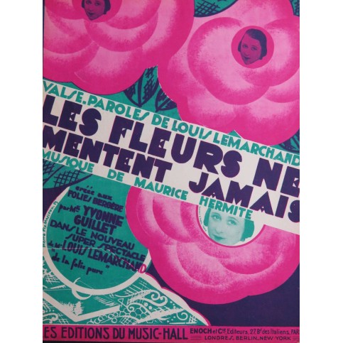 HERMITE Maurice Les Fleurs ne mentent jamais Chant Piano 1929