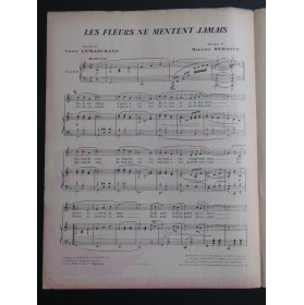 HERMITE Maurice Les Fleurs ne mentent jamais Chant Piano 1929