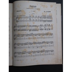 GOUNOD Charles Faust Ballet Piano 4 mains ca1885