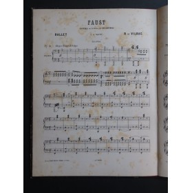 GOUNOD Charles Faust Ballet Piano 4 mains ca1885