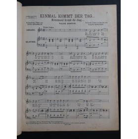 BENATZKY Ralph Einmal Kommt Der Tag Chant Piano 1921