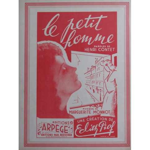 MONNOT Marguerite Le petit homme Chant Piano 1947