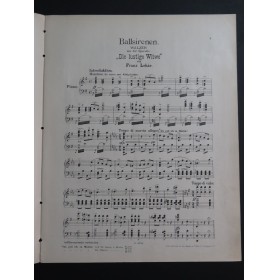 LEHAR Franz Ballsirenen Walzer Opérette Piano 1905