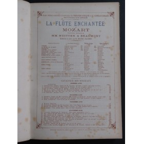 MOZART W. A. La Flûte Enchantée Opéra ﻿Chant Piano XIXe
