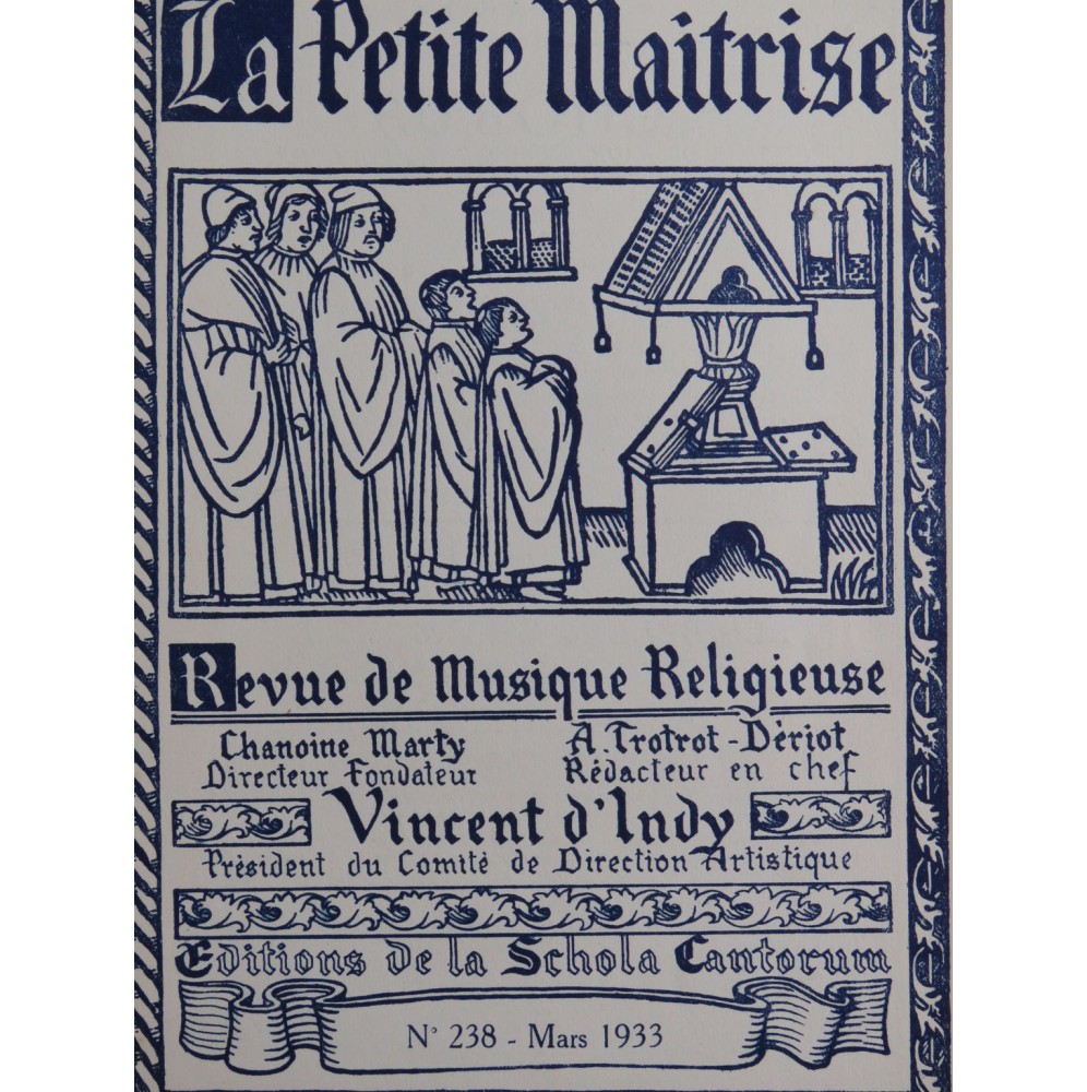 La Petite Maîtrise No 238 Mozart Ladmirault Vidal Chant Orgue 1933