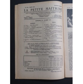 La Petite Maîtrise No 238 Mozart Ladmirault Vidal Chant Orgue 1933