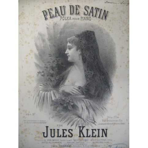 KLEIN Jules Peau de Satin Piano XIXe