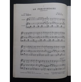 SILLIOL Henry La Faridondaine Chant Percussion Piano 1938