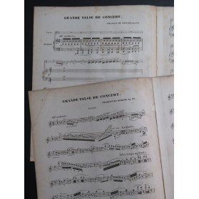 DE BÉRIOT Charles Grande Valse de Concert op 119 Violon Piano ca1865