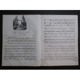 LABARRE Théodore L'Indienne et son fils Chant Piano ca1830