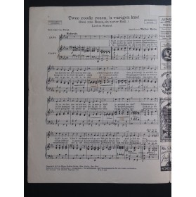 KOLLO Walter Twee roode rozen 'n vurigen Kus! Chant Piano 1926