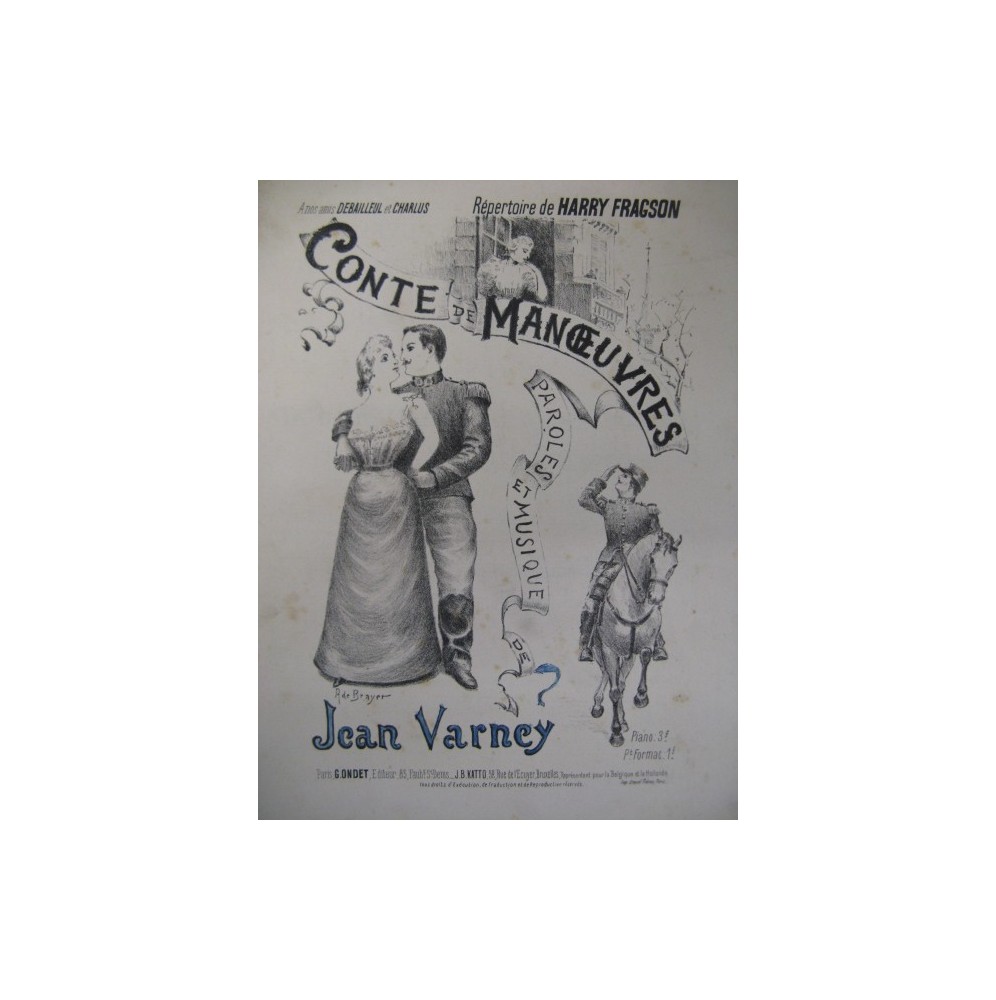 VARNEY Jean Conte de Manoeuvres Chant Piano