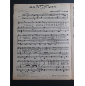 VALDY Géo TERRIER A. Derrière les volets Chant Piano 1924