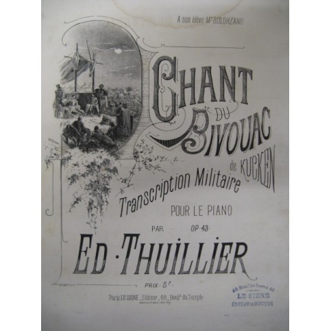 THUILLIER Edmond Chant du Bivouac Piano