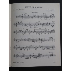 FROBERGER Johann Suite in A minor Guitare 1968