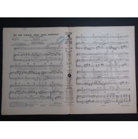 ROMBERG Sigmund Je ne veux que son amour Chant Piano 1931