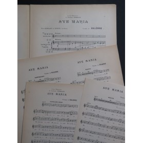 DE BALORRE Vicomte Ave Maria Chant Orgue ou Harmonium ca1900