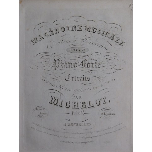 MICHELOT RIES HERZ BEETHOVEN CZERNY FIELD Macédoine Musicale No 9 Piano ca1820
