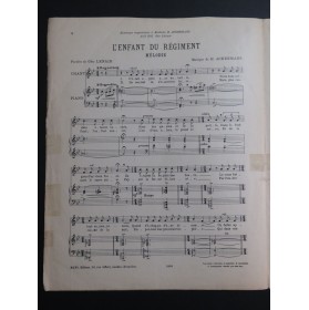 ACKERMANS Hippolyte L'Enfant du Régiment Chant Piano 1915