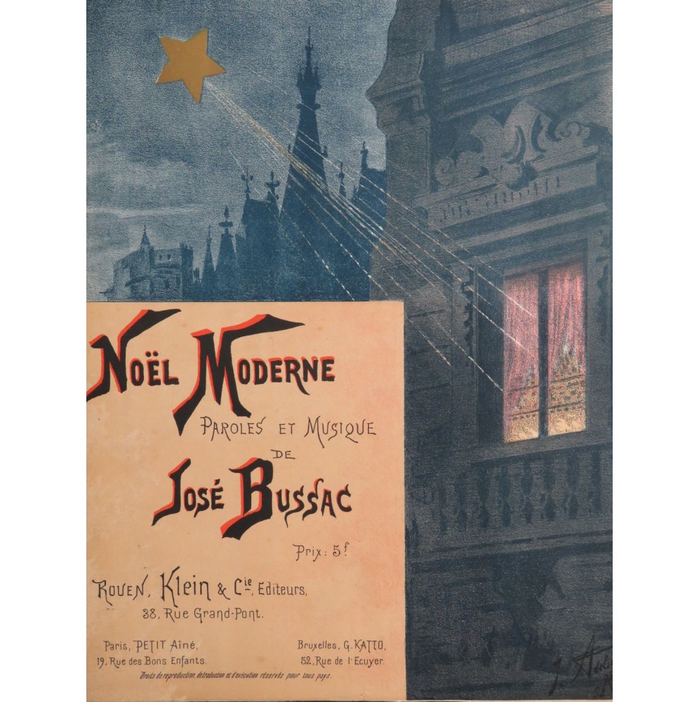 BUSSAC José Noël Moderne Chant Piano 1892