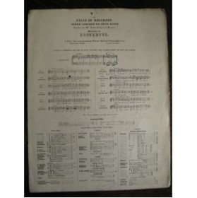 DONIZETTI Gaetano La Fille du régiment No 7 Chant Piano ca1850