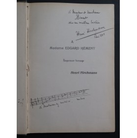 HIRCHMANN Henri La Petite Bohême Opéra Dédicace Chant Piano 1905