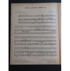 YVAIN Maurice Billets Doux Chant Piano 1921