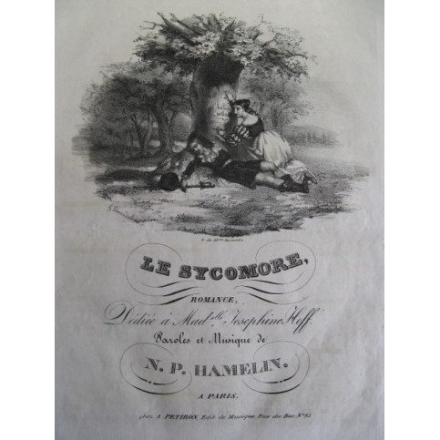 HAMELIN N. P. Le Sycomore Chant Piano ca1840