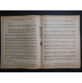 YVAIN Maurice Ta Bouche Valse Chant Piano 1922