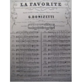 DONIZETTI Gaetano La Favorite No 1 Romance Chant Piano XIXe