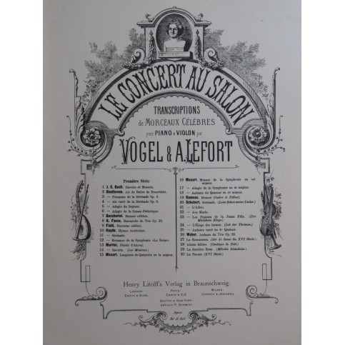 FIELD John Nocturne No 5 Piano Violon XIXe siècle