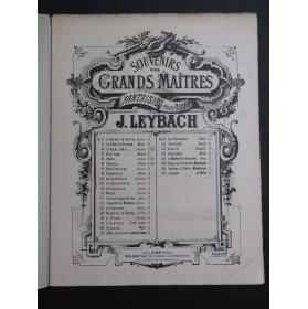 LEYBACH J. Fantaisie Brillante sur Moïse de Rossini op 117 Piano ca1870