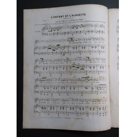 PEUCHOT Léon L'Enfant et L'Alouette Chant Piano ca1850