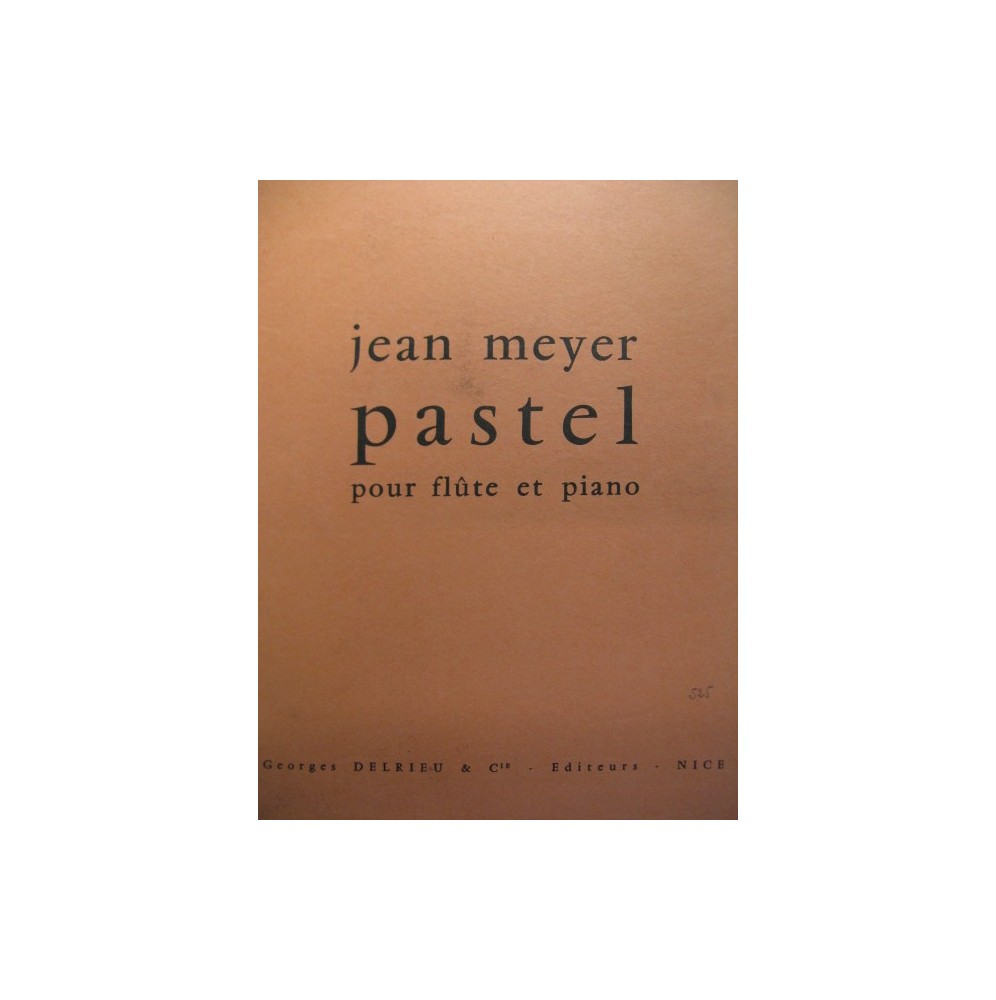 MEYER Jean Pastel Flûte Piano
