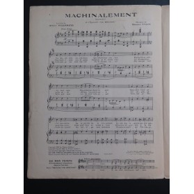 YVAIN Maurice Machinalement Chant Piano 1922